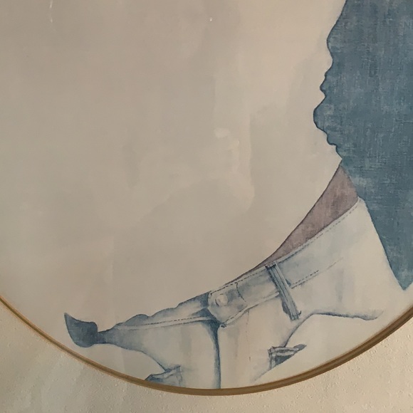 Vintage Art Christine Rosamond Denim and Silk - Picture 3 of 5